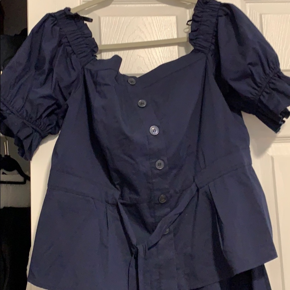 High low off shoulder top